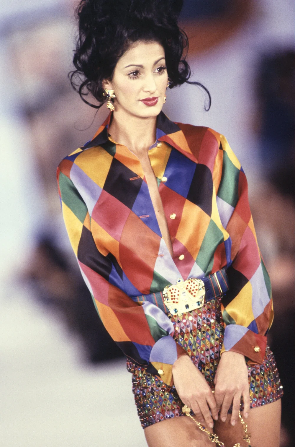 Todd Oldham S/S 1993 rhinestone diamond shorts — JAMES VELORIA